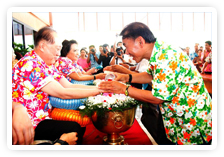 ภาพ..กิจกรรมรดน้ำขอพร  ท่านจองชัย  เที่ยงธรรม เนื่องในเทศกาลสงกรานต์ ประจำปี ๒๕๕๖