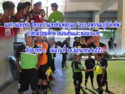 ผลการแข่งขันฟุตบอล "อบจ.สุพรรณบุรี ลีกคัพ" ระดับมัธยมศึกษาตอนต้นและตอนปลาย สัปดาห์ที่ ๓ วันที่ ๒๙ มิถุนายน ๒๕๕๖