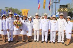 ภาพ..งานรัฐพิธีถวายราชสักการะสมเด็จพระนเรศวรมหาราช ประจำปี ๒๕๕๗  เมื่อวันที่ ๑๘ มกราคม ๒๕๕๗ ณ พระบรมราชานุสรณ์ดอนเจดีย์ อำเภอดอนเจดีย์ จังหวัดสุพรรณบุรี