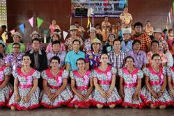 ภาพ..โครงการเสริมสร้างสนับสนุนและส่งเสริมสร้างสุขภาพจิตแจ่มใส สุขภาพกายแข็งแรง  ผู้นำชุมชนท้องถิ่นอาสาสมัครสาธารณสุขและประชาชนทั่วไป เมื่อวันที่ ๕ กันยายน ๒๕๕๗ ณ ศาลาประชาคมอำเภอสามชุก จังหวัดสุพรรณบุรี 