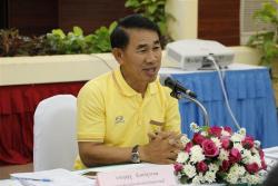 โครงการสัมมนาเชิงปฏิบัติการทบทวนยุทธศาสตร์การพัฒนาและการประชาคม เพื่อกำหนดทิศทางดำเนินงานในภาพรวมขององค์กรปกครองส่วนท้องถิ่นในเขตจังหวัดสุพรรณบุรี (พ.ศ. ๒๕๕๙-๒๕๖๑) เมื่อวันที่ ๙ กุมภาพันธ์ ๒๕๕๘ ณ ห้องไพลิน โรงแรมพชร อำเภอเมืองสุพรรณบุรี