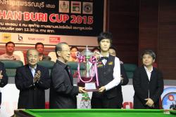 พิธีปิดโครงการแข่งขันสนุกเกอร์ True  Suphan Buri Cup ๒๐๑๕  องค์การบริหารส่วนจังหวัดสุพรรณบุรี และส่งเสริมการท่องเที่ยวจังหวัดสุพรรณบุรี เมื่อวันที่ ๗ กุมภาพันธ์ ๒๕๕๘  ณ ห้องไพลิน โรงแรมพชร